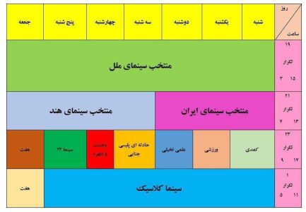 جدول پخش برنامه های شبکه نمایش تغییر می کند