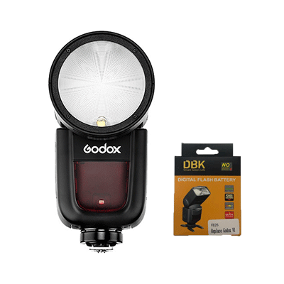 برسی فلاش اکسترنال گودکس Godox V1 Flash for FUJIFILM به همراه یک باتری اضافه DBK VB26