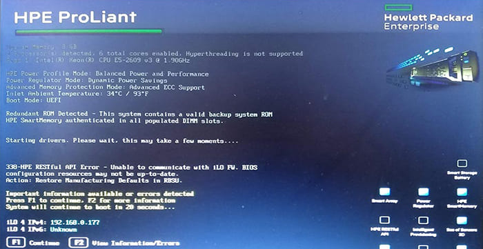 رفع ارور در پیکربندی سرورهای HPE ProLiant