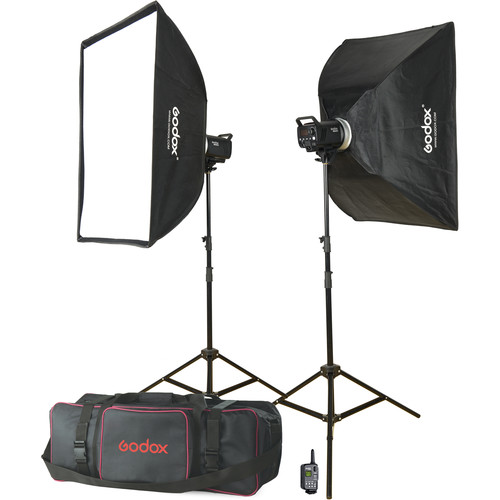 برسی کیت فلاش 2 شاخه گودکس Godox MS300-F 2-Monolight Kit (With Godox X2 Flash Trigger)