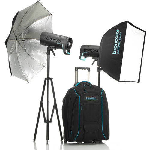 برسی کیت فلاش باطری دار برانکالر 800 وات Broncolor Siros 800 L Battery-Powered 2-Light Outdoor Kit 2