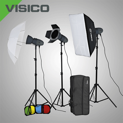 برسی فلاش ویسیکو 300 ژول VISICO VL-300PLUS STUDIO LIGHT KIT