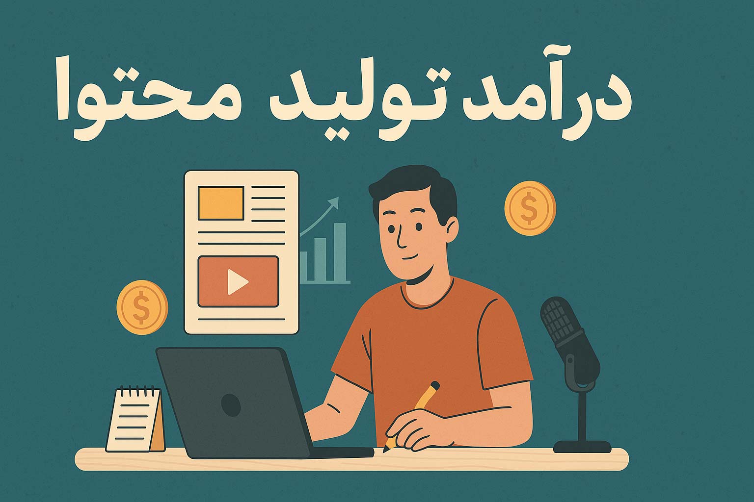 همه چیز درباره درآمد تولید محتوا (راهنمای کامل برای مبتدی ها)