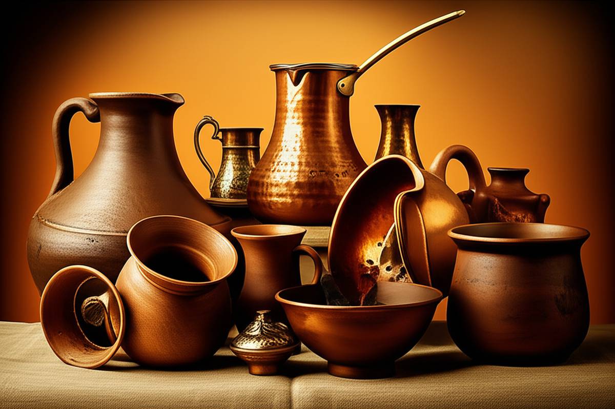 ظروف مسی و سفالی