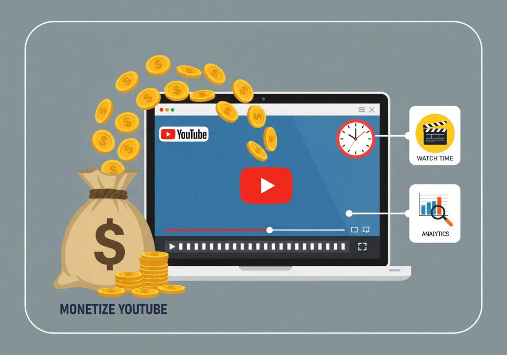 افزایش واچ تایم یوتیوب و مانیتایز سریع&zwnj;تر