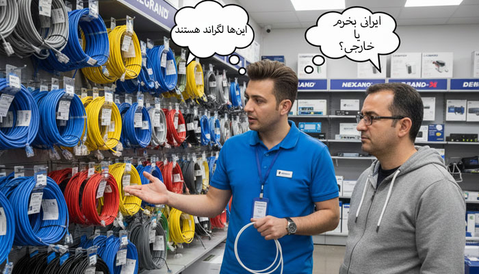 کیفیت و مقایسه کابل شبکه ایرانی (رفسنجان یا شهید قندی)