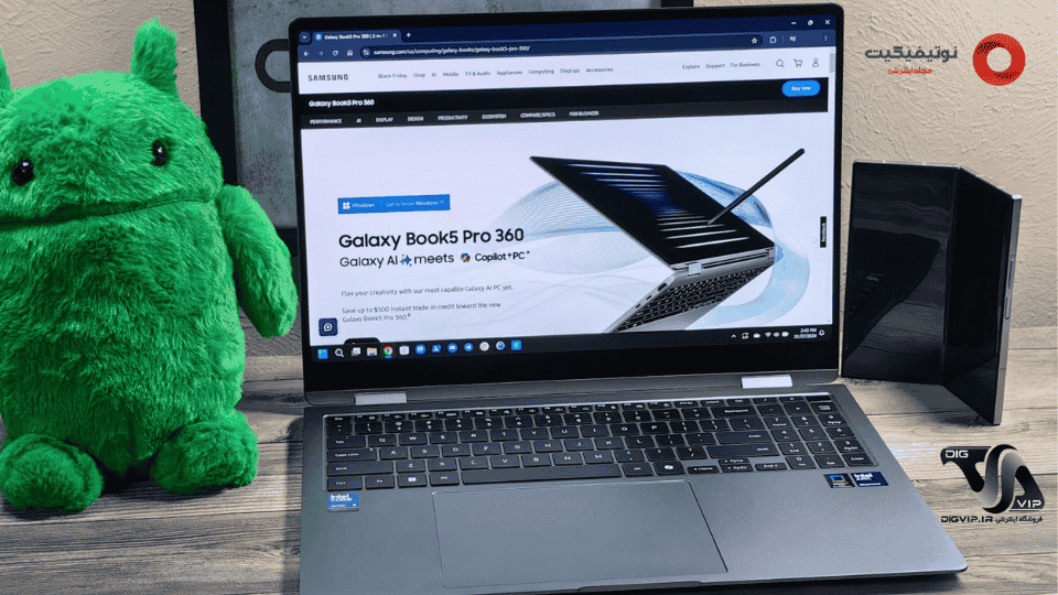 بررسی: Galaxy Book5 Pro 360 یک لپ تاپ ۱۶ اینچی عالی برای دارندگان گوشی سامسونگ